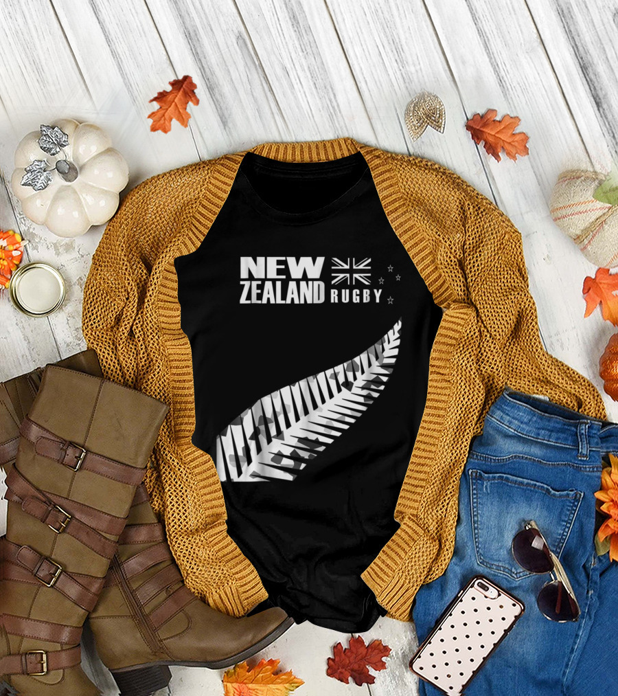 New Zealand Rugby Silver Fern Flag Stars T-Shirt