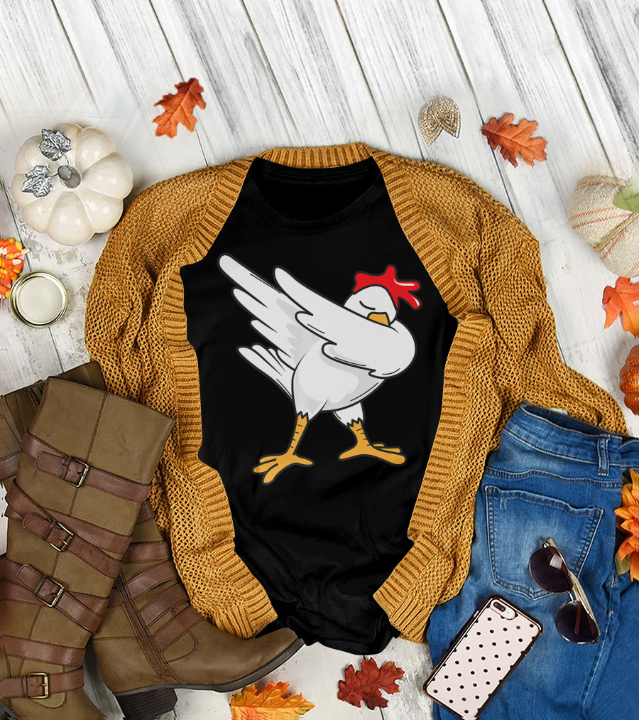 Dabbing Chicken Lover Cool Funny Dab Trendy Poultry Dance T-Shirt