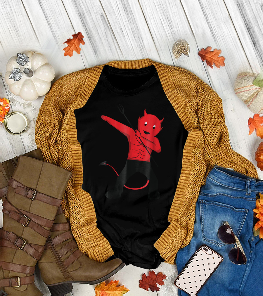 Funny Halloween Devil Dabbing Costume T-Shirt