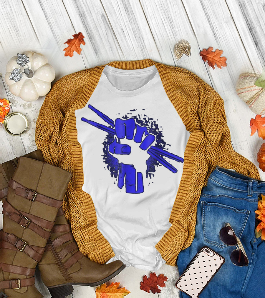 Drummer Fist Drum Sticks Music Drumming T-Shirt