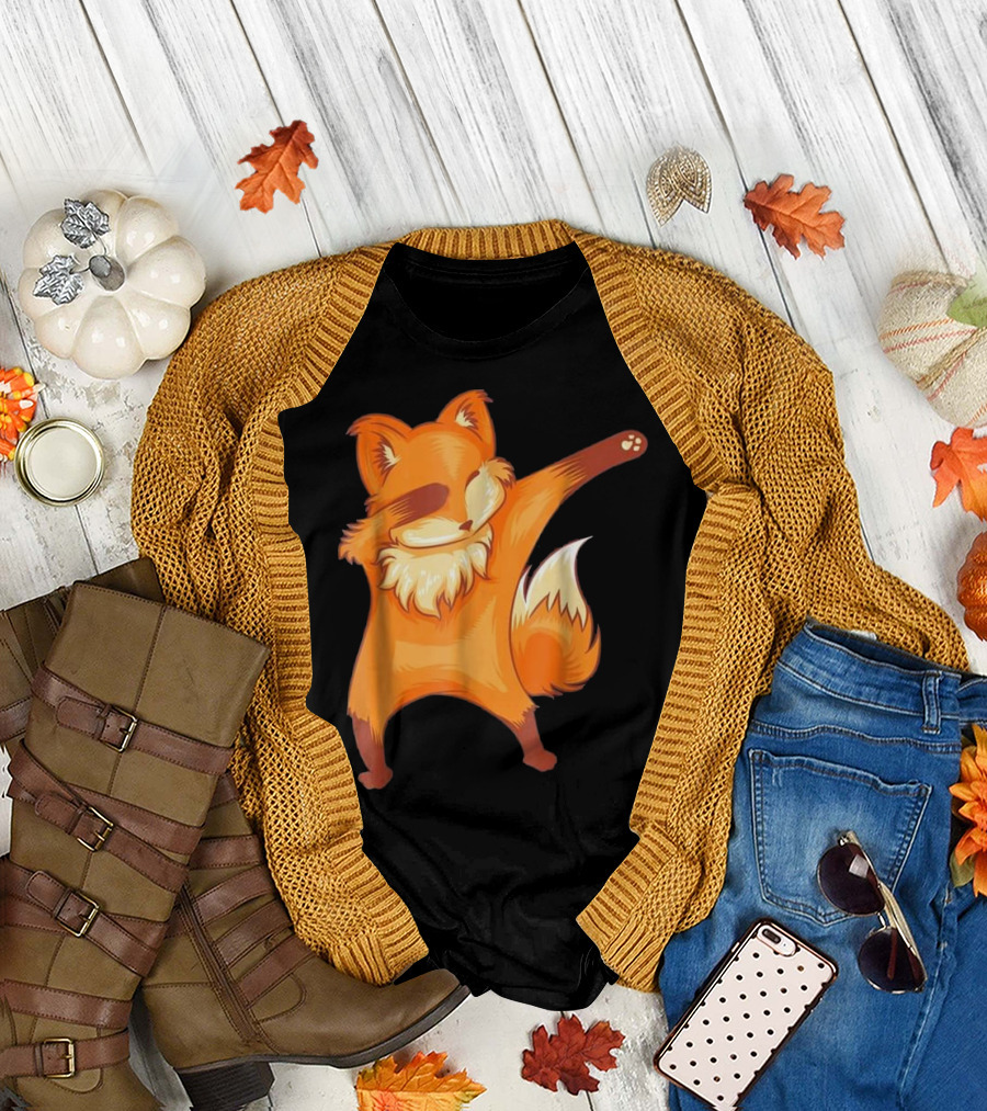 Funny Cool Dabbing Fox Lover T-Shirt