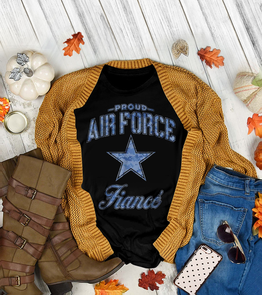 Proud Air Force Fiancé Star T-Shirt