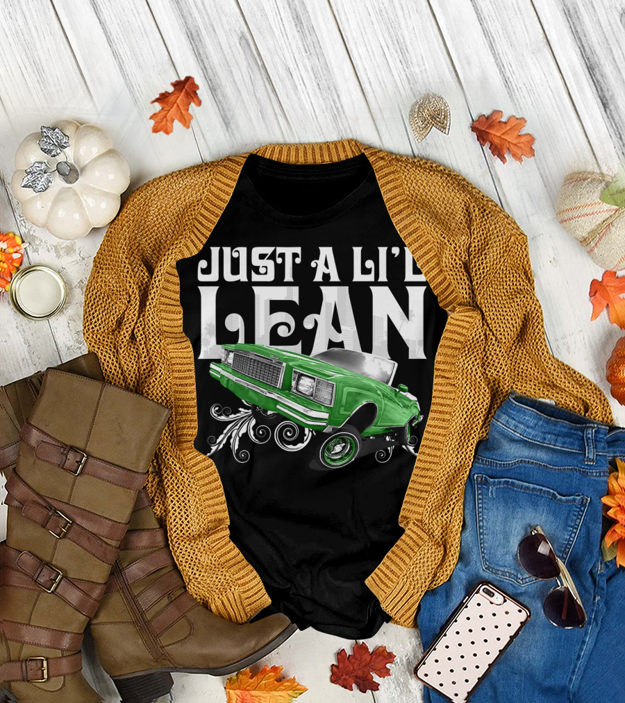 Just a Li'l Lean Low Rider Car Vintage Green T-Shirt