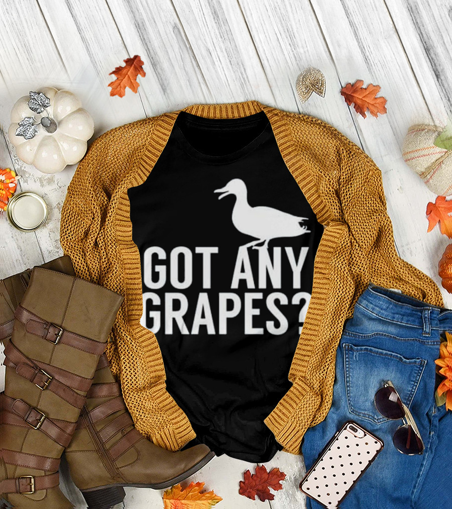 Funny Duck Lovers Got Any Grapes Meme T-Shirt