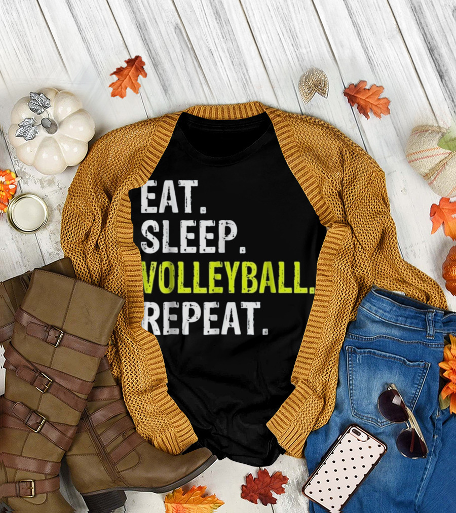 Funny Eat Sleep Volleyball Repeat T-Shirt