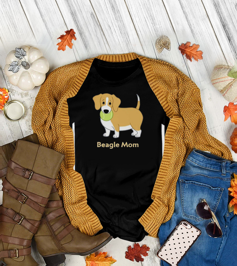Beagle Mom Funny Fat Lemon Yellow Beagle T-Shirt