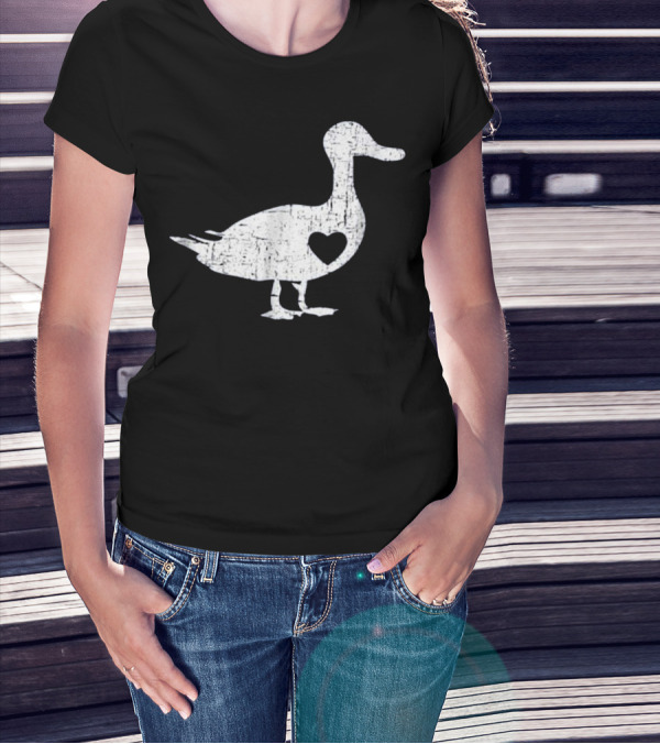 I Love My Ducks Farmer Heart Duck T-Shirt