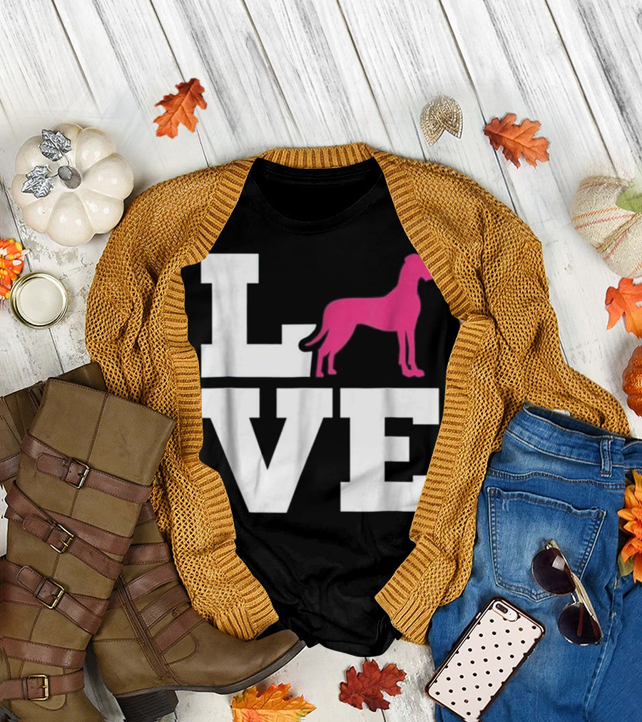 LOVE Great Dane Pink T-Shirt