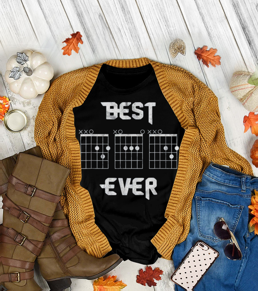 Best Dad Ever Guitar Chords T-Shirt