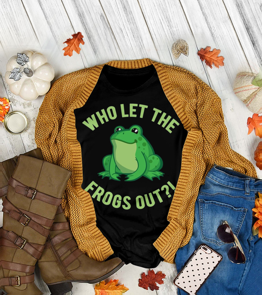 Funny Who Let the Frogs Out Pesach Passover Plague T-Shirt