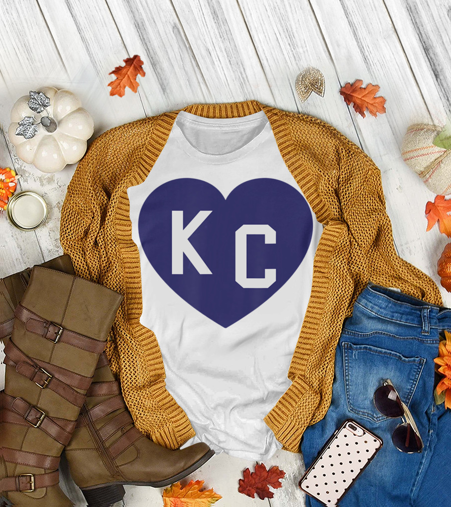KC Heart Kansas City Love Sports Team Fans T-Shirt
