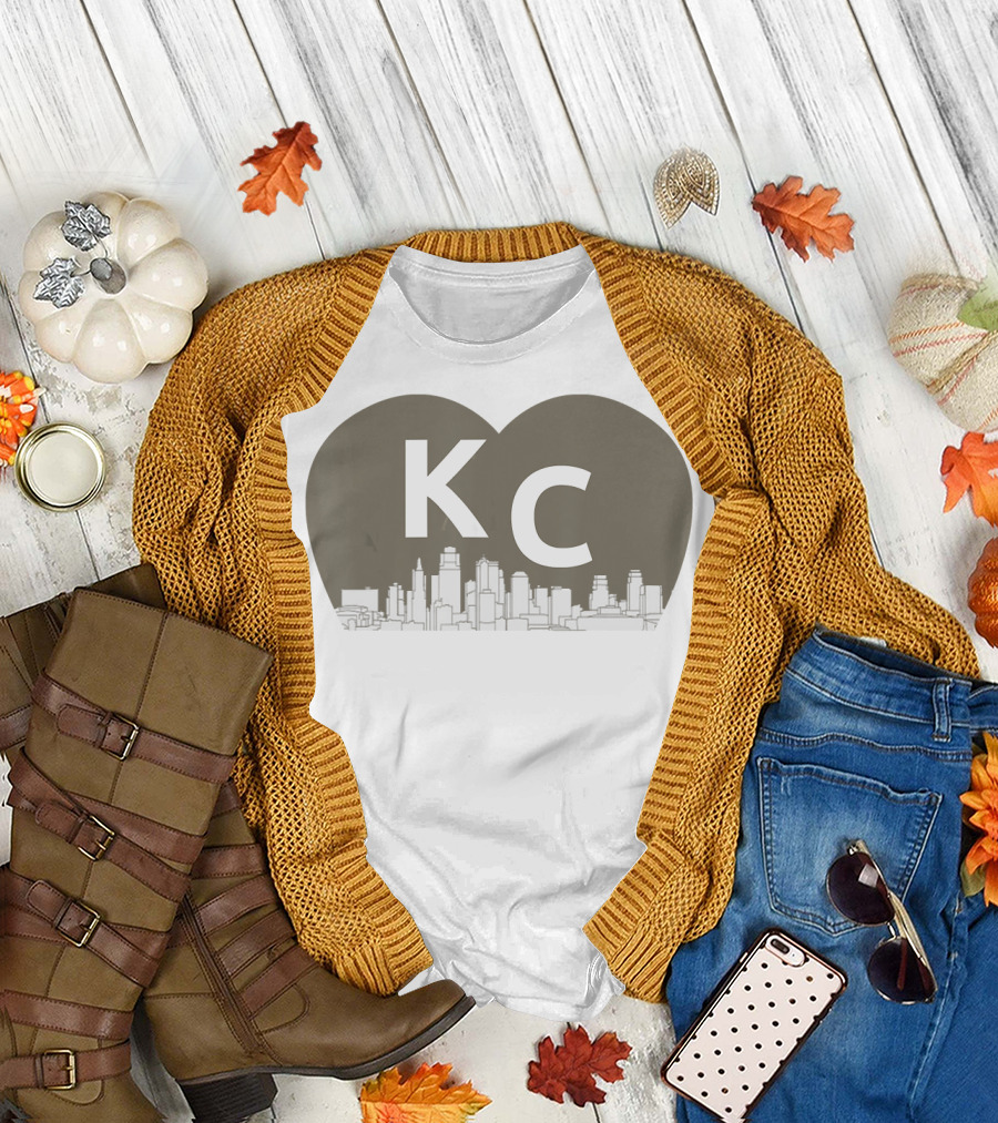 KC Heart Kansas City Skyline Vintage T-Shirt