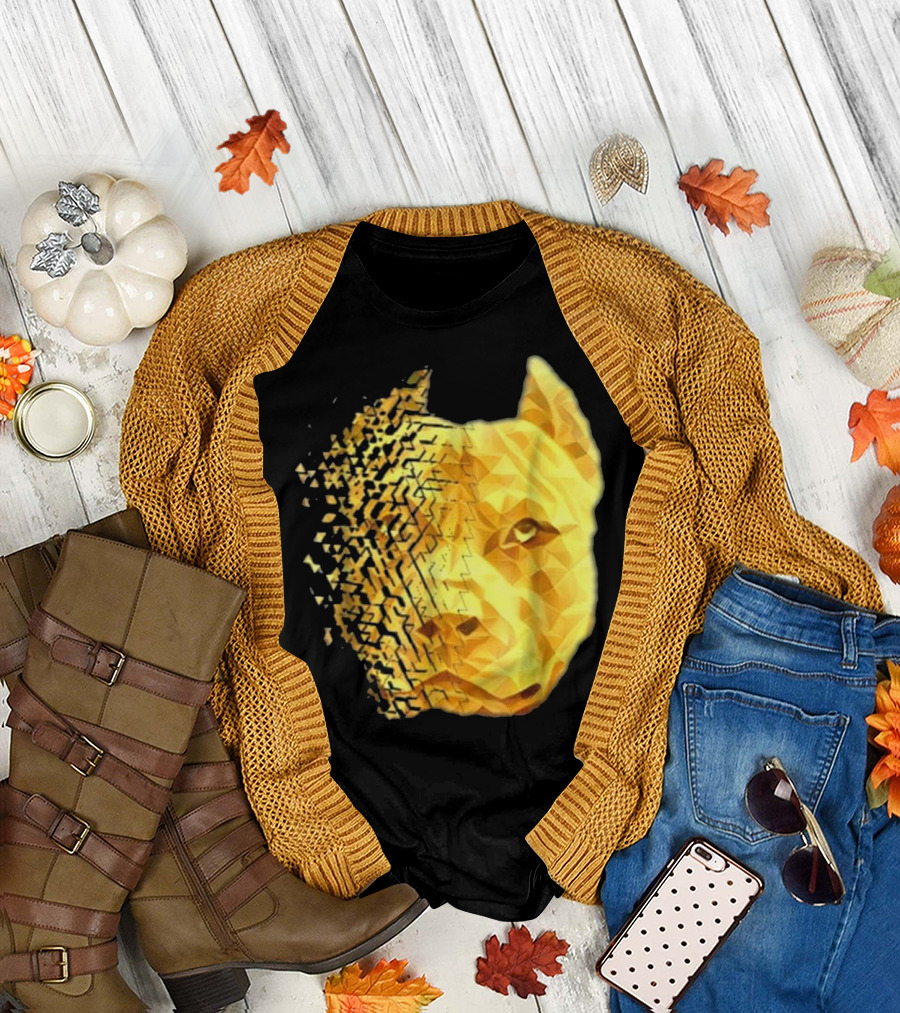 Pit Bull Shattered Gold Geometric T-Shirt