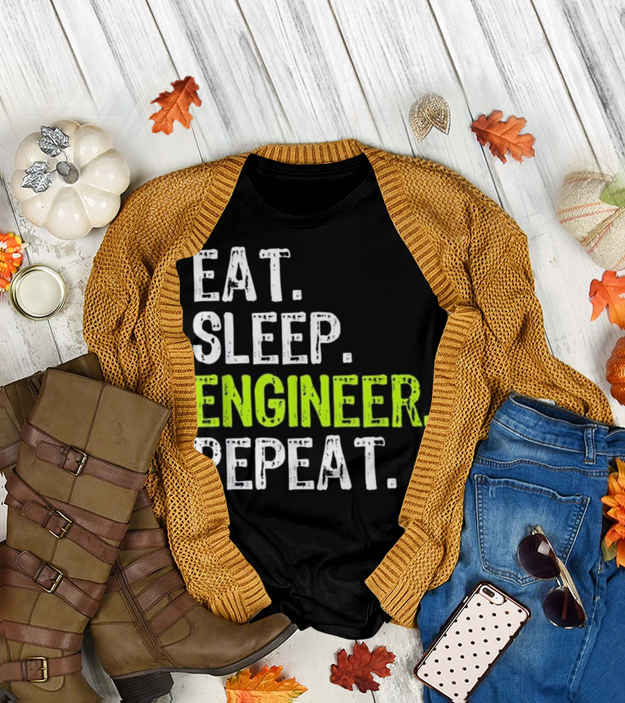 Eat Sleep Engineer Repeat Engineering Gi T-Shirt