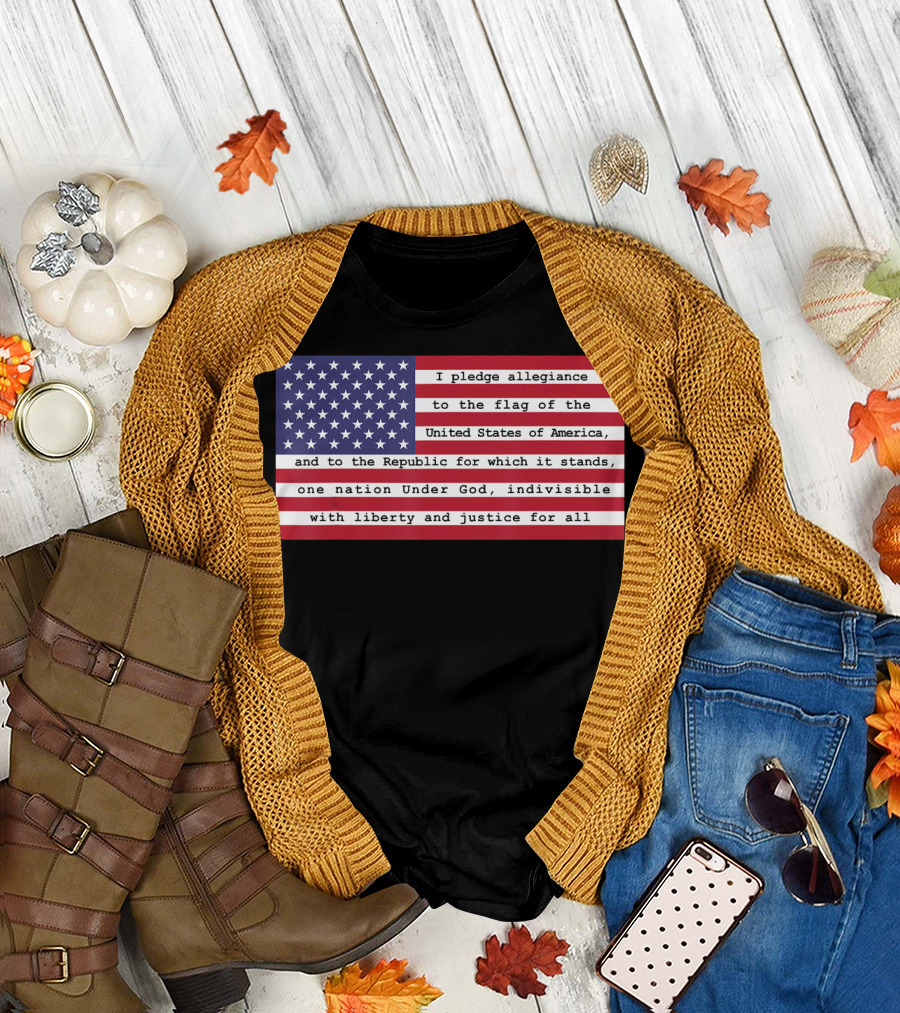 American Flag I Pledge Allegiance to the Flag of the United States of America T-Shirt
