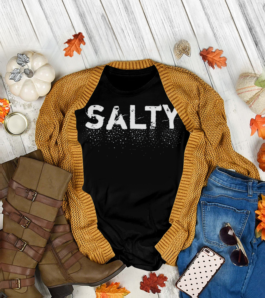 Salty Distressed Funny Salt Meme Gaming Ch Gamer Humor T-Shirt