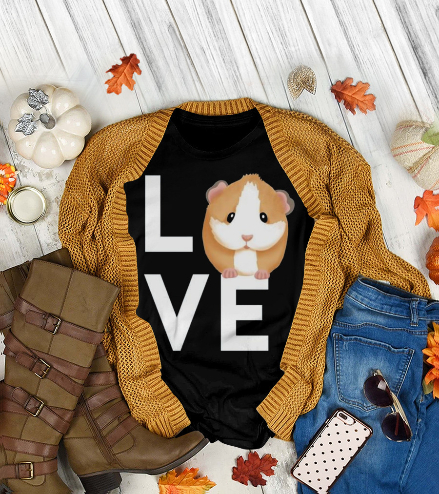 LOVE Cute Guinea Pig Fun Animal Gift T-Shirt