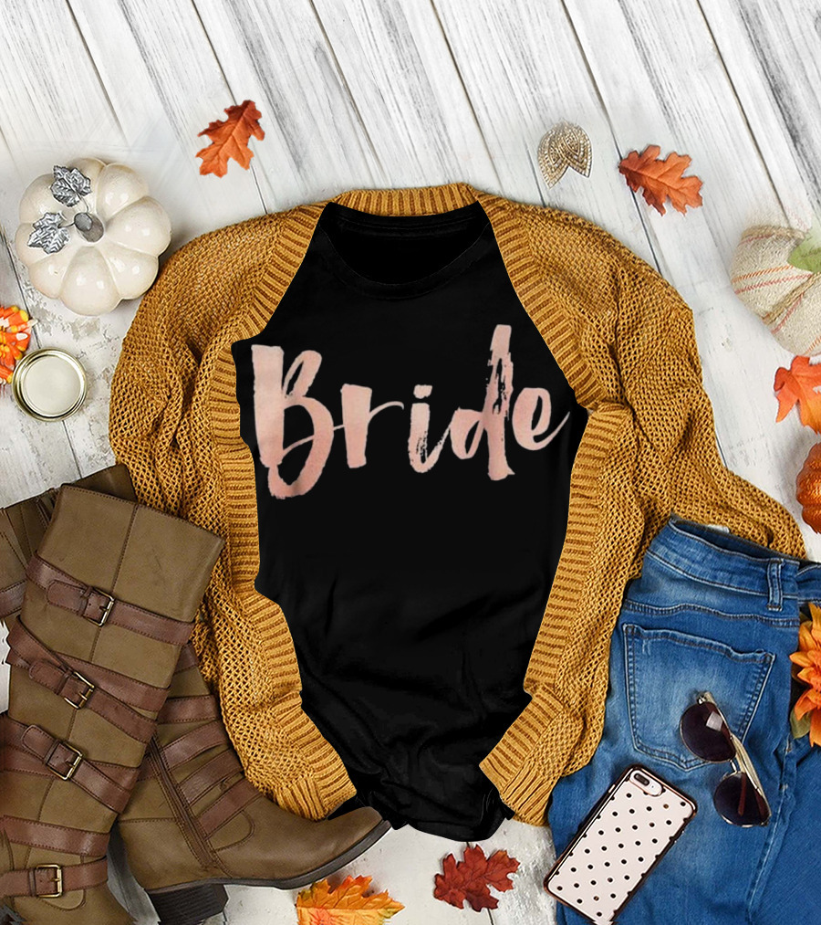 Bride's Rose Gold Wedding Bridal Party T-Shirt