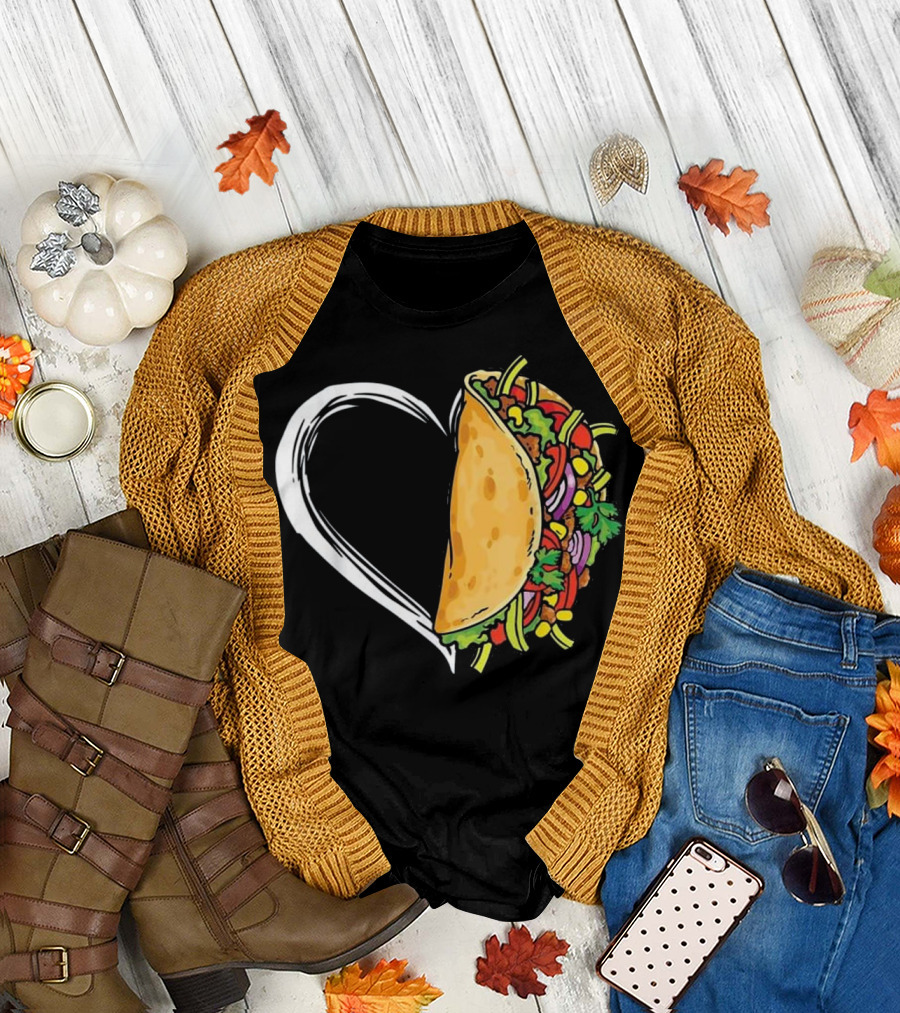 Heart Tacos Love Taco Lover Food Gifts T-Shirt