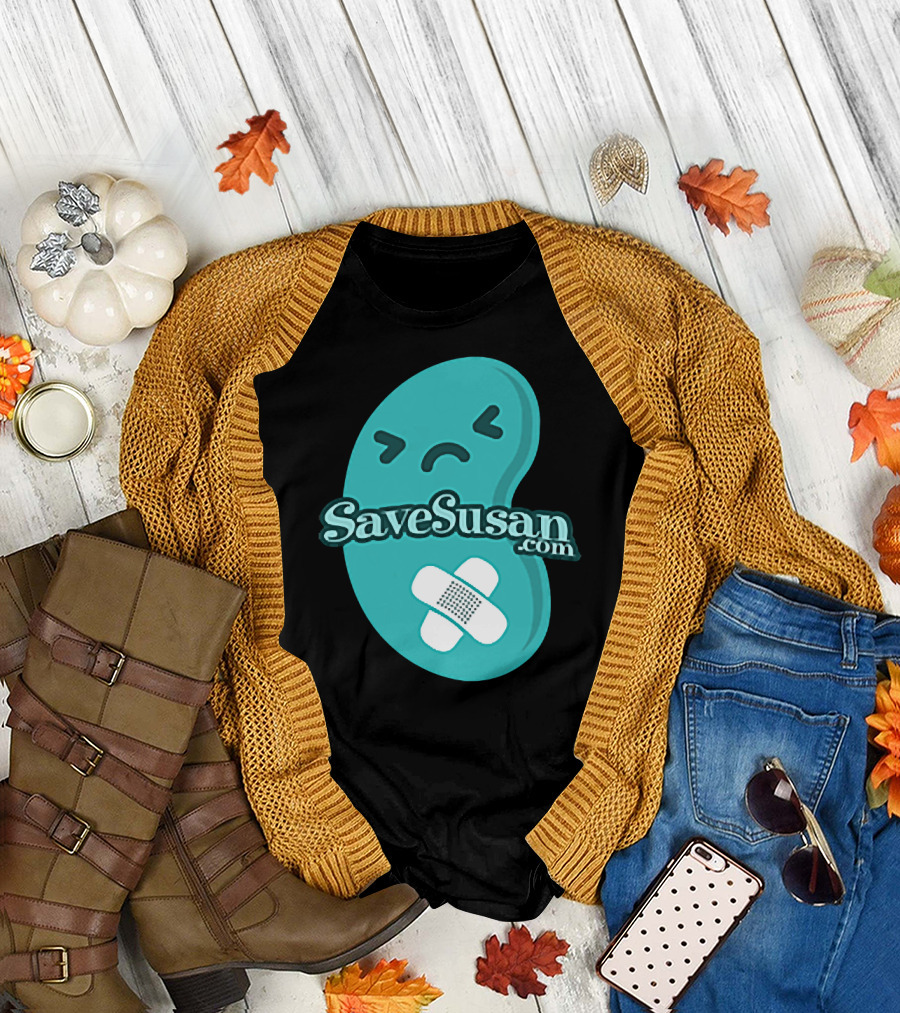 Save Susan Dot Com Sad Face with Bandage T-Shirt