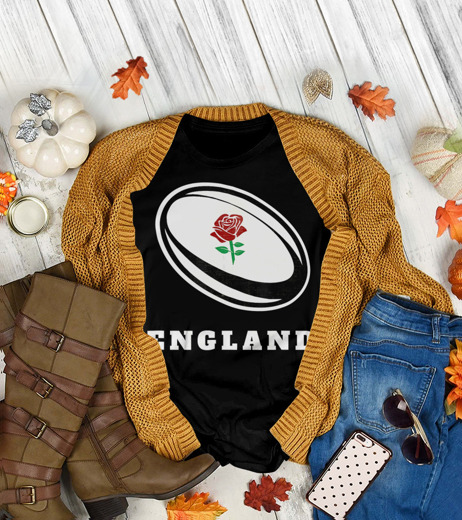 England Rugby Rose Rugby Ball T-Shirt