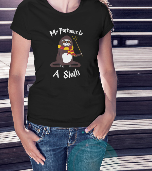 My Patronus Is A Sloth Wizard Parody Merchandising T-Shirt