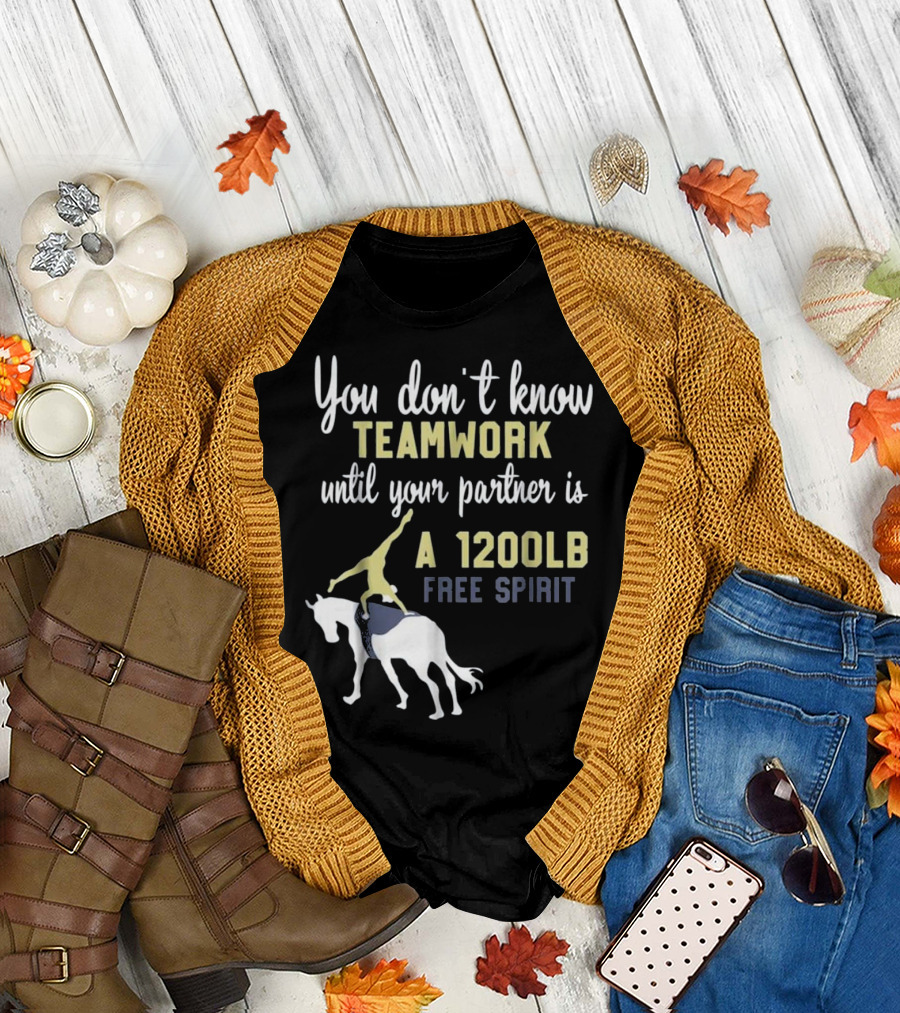 Equestrian Vaulting You Don't Know Teamwork Until Your Partner Is a 1200lb Free Spirit T-Shirt