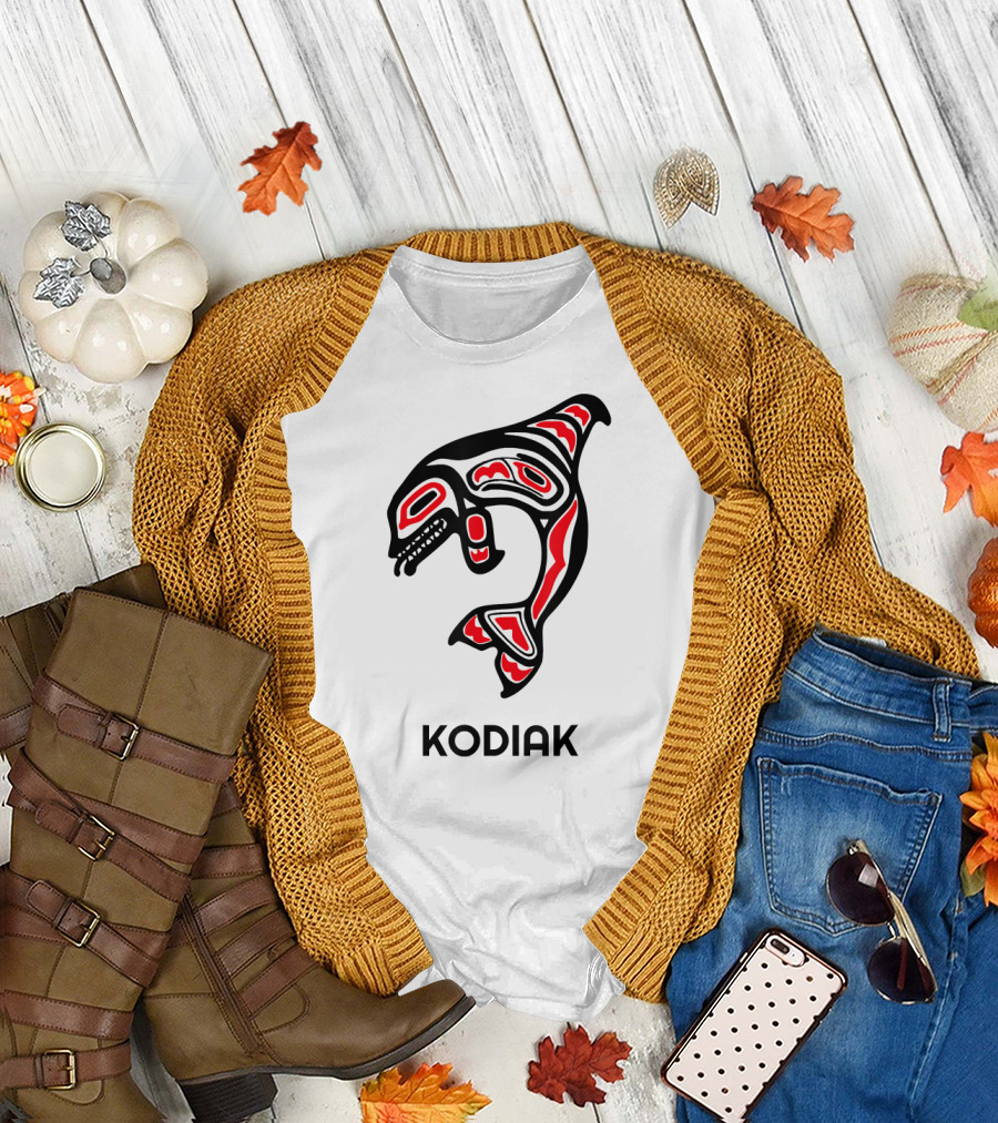 Kodiak Southeast AK Native American Orca T-Shirt