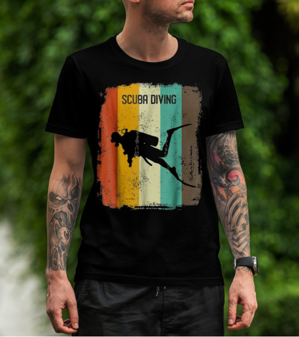 Scuba Diving 70s Vintage Retro Ocean Diver T-Shirt