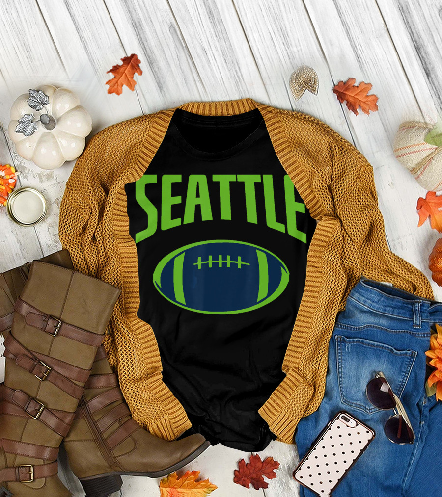 Seattle Football Game Time Sports Fan T Seattle Football T-Shirt