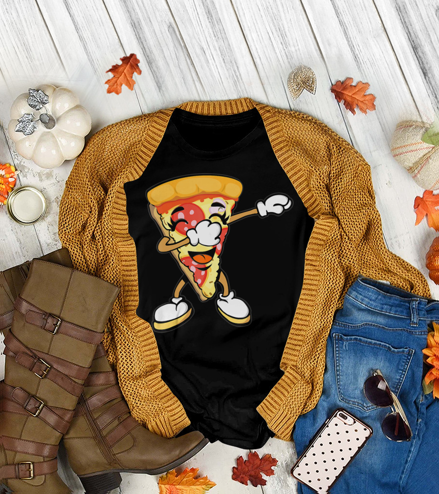 Dabbing Pizza Slice Dance Italian Dab Trend T-Shirt