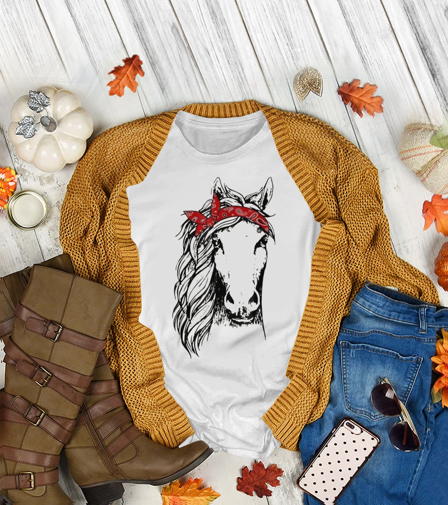 Horse Bandana for Horseback Riding H Equestrian T-Shirt