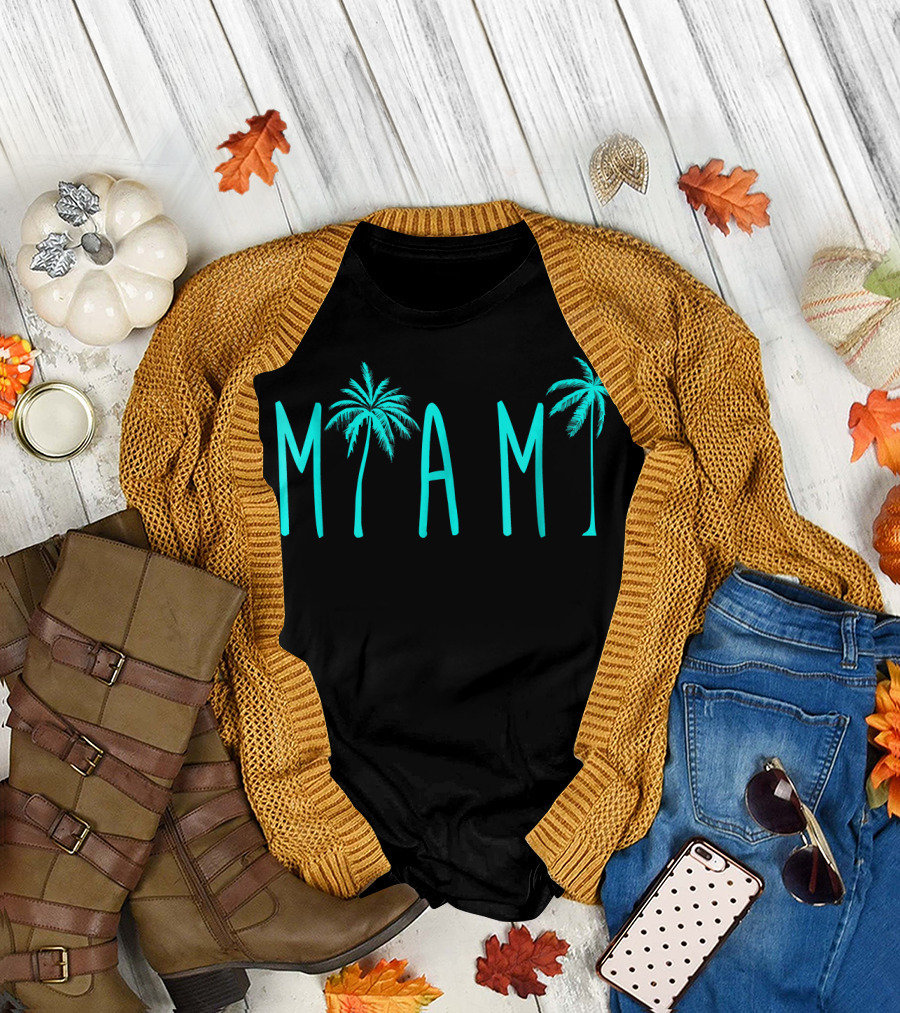Miami Beach Florida Palm Trees Miami T-Shirt
