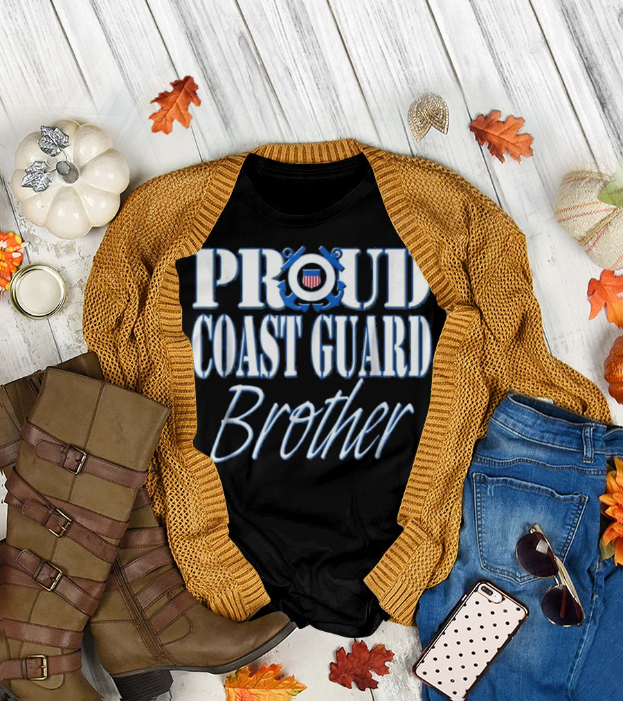 Proud Coast Guard Brother US Military Emblem T-Shirt