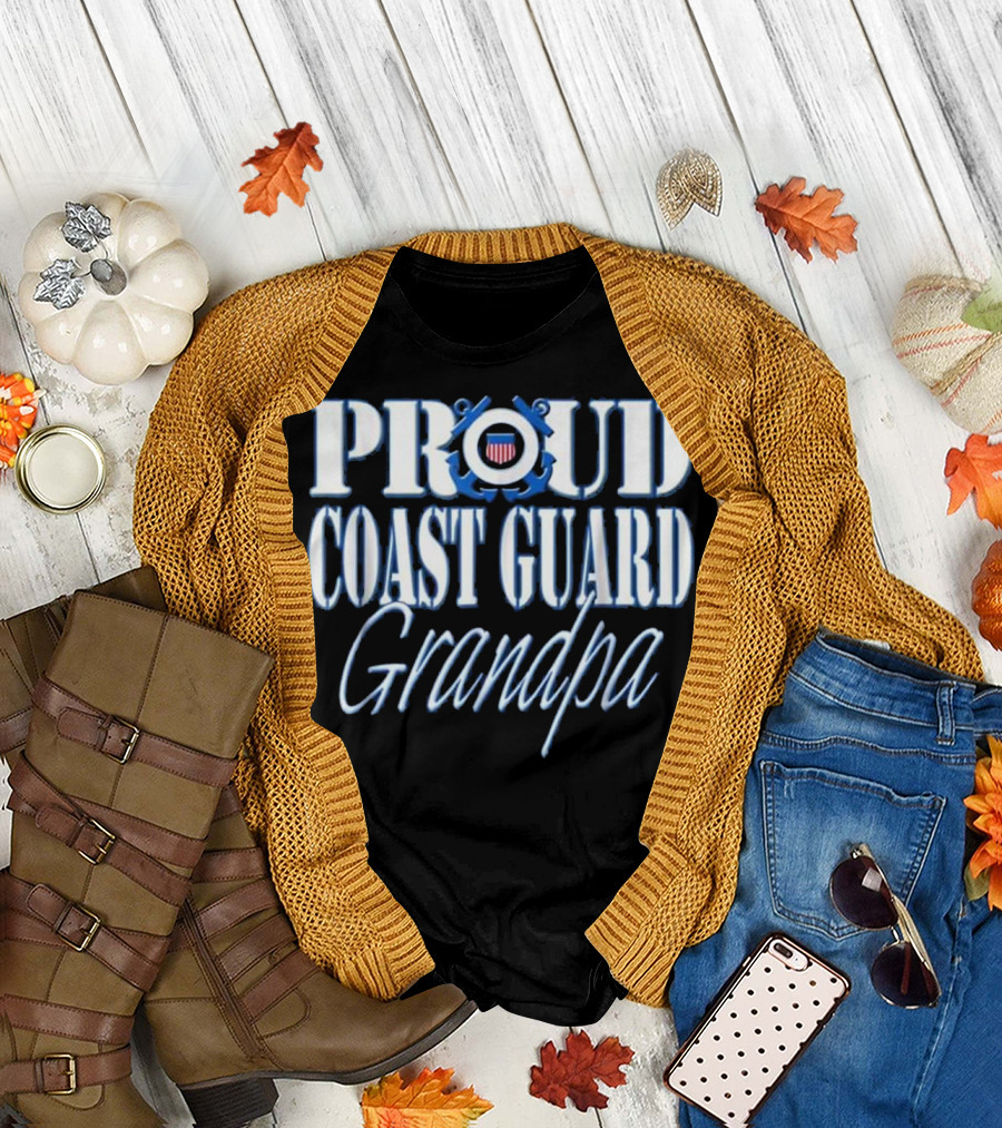 Proud Coast Guard Grandpa US Military T-Shirt