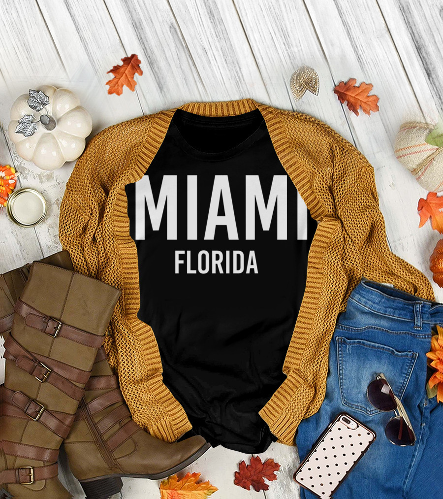 MIAMI FLORIDA FL USA Patriotic Vintage Classic Urban T-Shirt