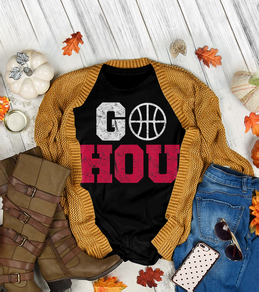 Houston Basketball Go HOU Vintage T-Shirt