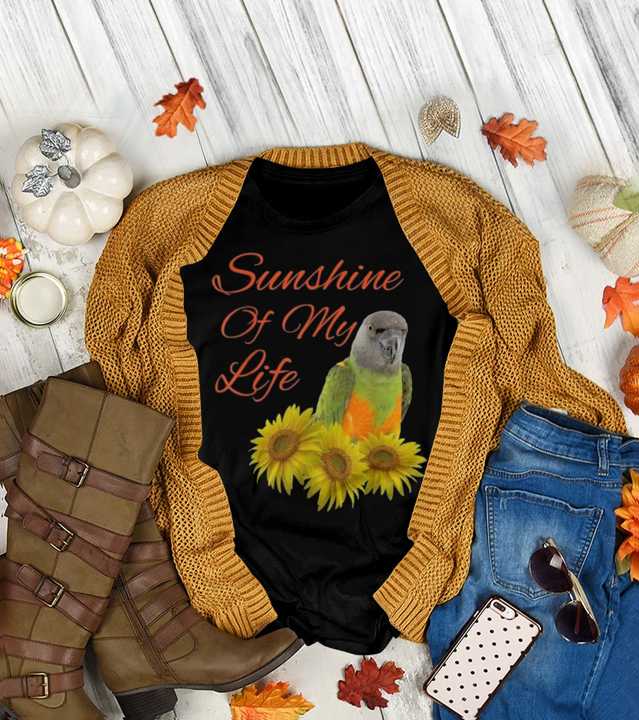 Sunshine of My Life Senegal Parrot Sunflower T-Shirt