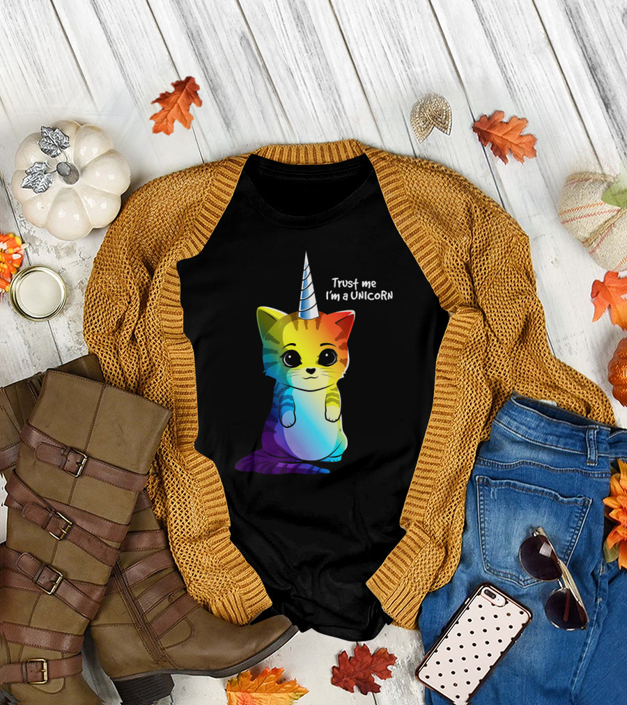 Caticorn Trust Me I'm a Unicorn Kittycorn Cat T-Shirt