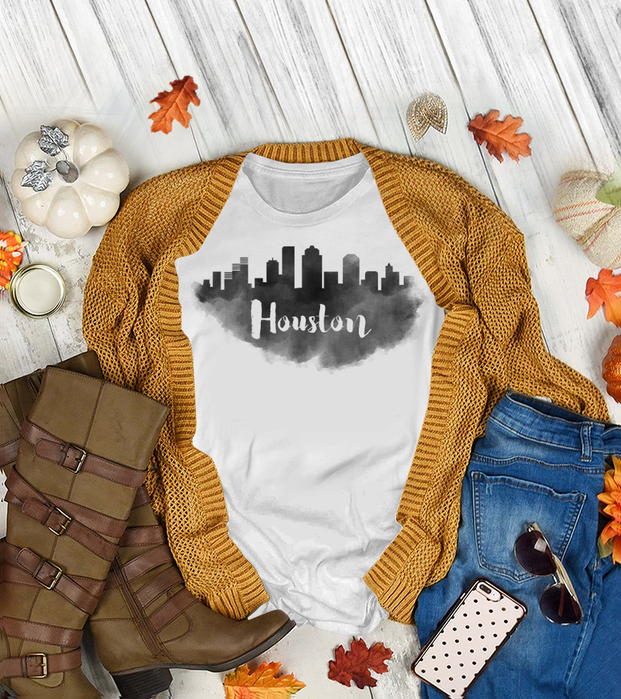 Houston Cityscape Souvenir Skyline Home T-Shirt