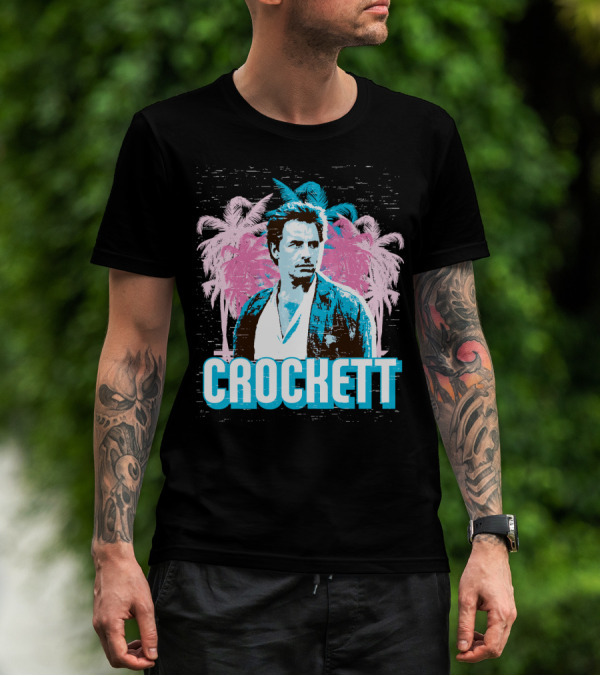 Crockett Miami Vice Palm Tree Scenery T-Shirt