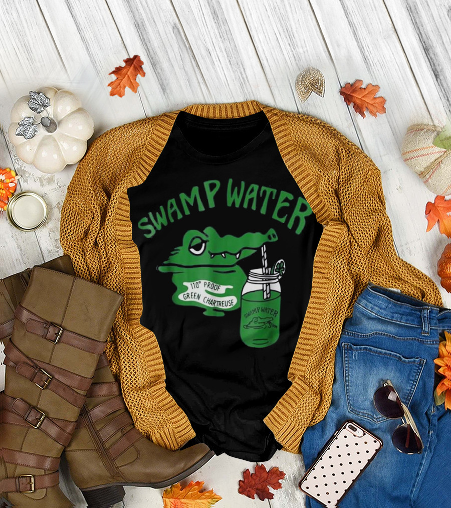 Swamp Water 110 Proof Green Chartreuse Alligator Crocodile Drink T-Shirt