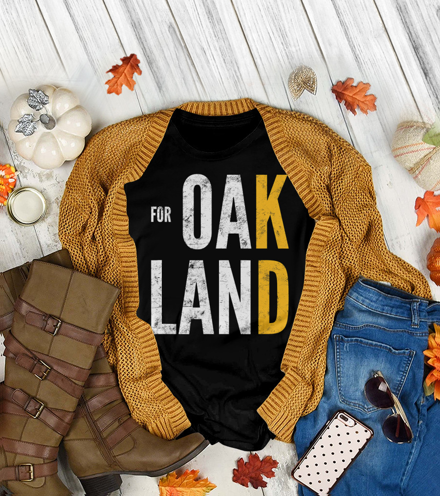 FOR OAKLAND BASKETBALL OAKLAND DISTRESSED V T-Shirt