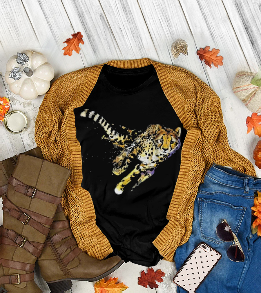 Cheetah T Cool Running Cheeta Artful Motion T-Shirt