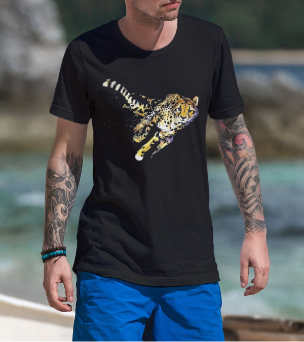 Cheetah T Cool Running Cheeta Artful Motion T-Shirt