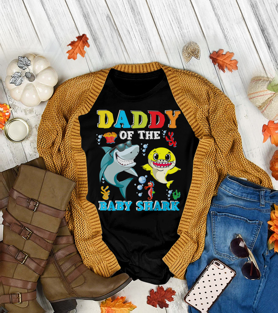 Daddy of the Baby Shark Birthday Daddy Shark T-Shirt