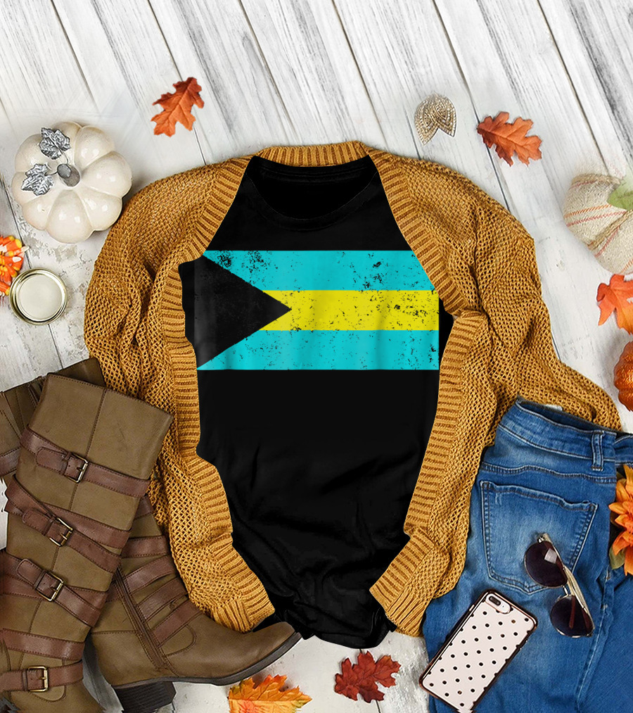 Bahamas Flag Retro T-Shirt