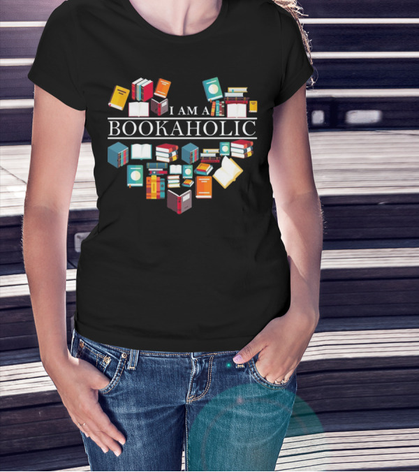 I Am A Bookaholic Heart Of Funny Reading Books T-Shirt