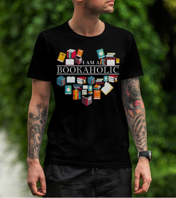 I Am A Bookaholic Heart Of Funny Reading Books T-Shirt