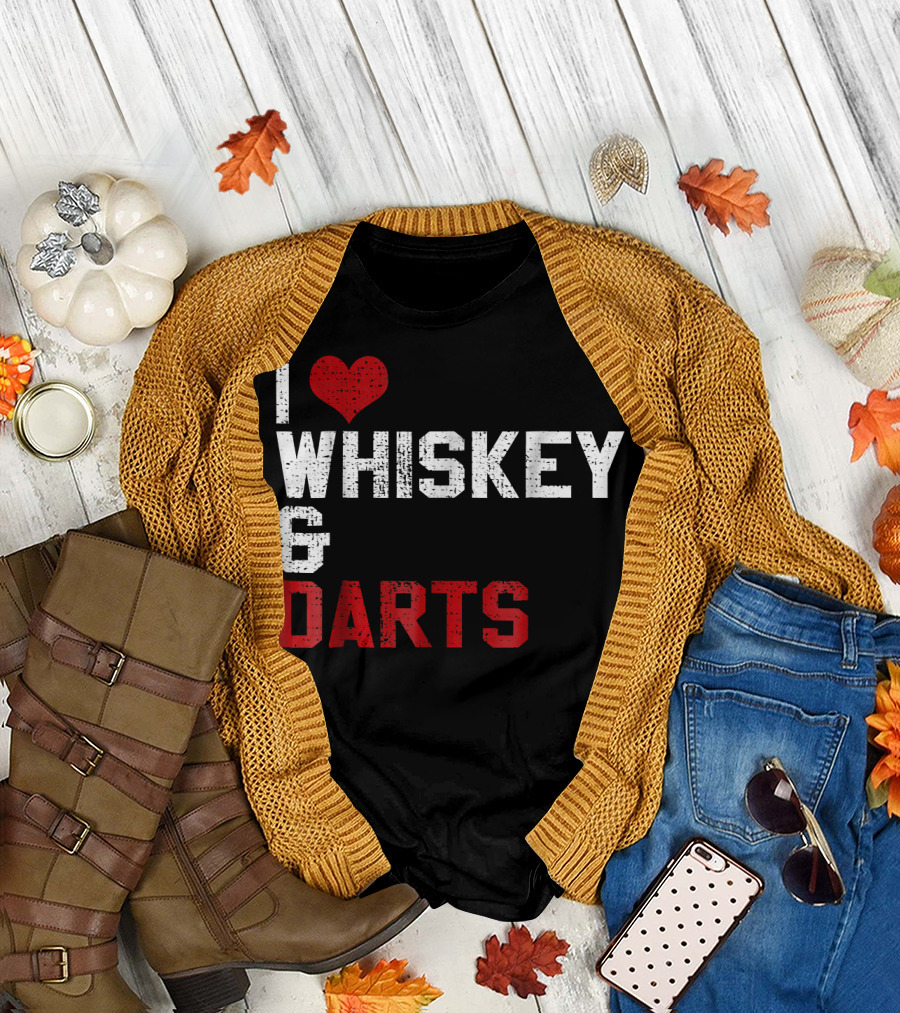 I Love Whiskey and Darts T-Shirt